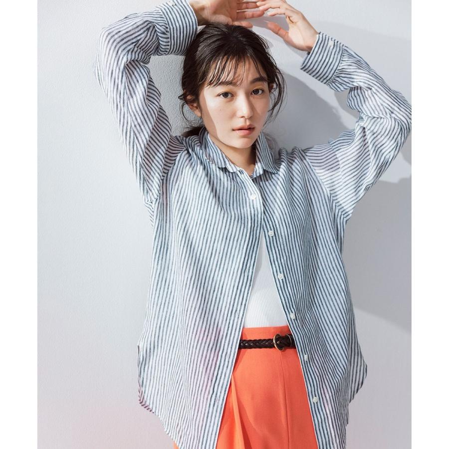 でにむさま 新品タグ付き＊23区　25年製　LIBECO ベーシック シャツ　リ 23区（ニジュウサンク） 【CLASSY. 9月号掲載/WEB限定カラーあり