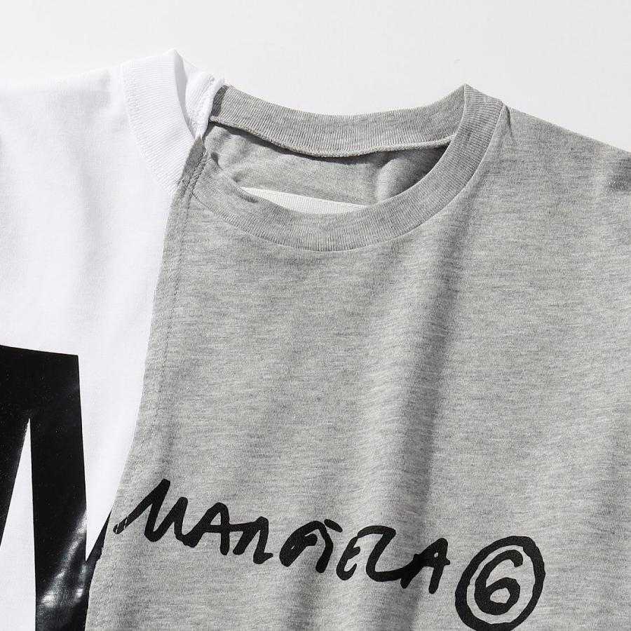 MM6 Maison Margiela Kids ＆ Junior バイカラー半袖Tシャツ tシャツ