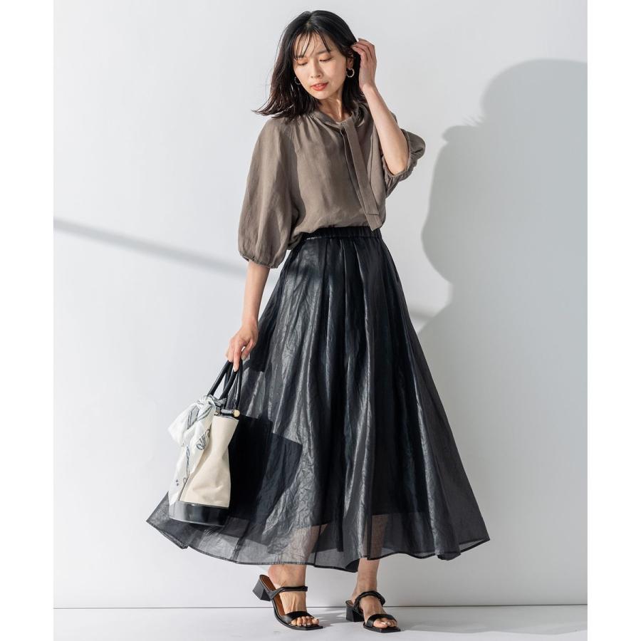 23区　洗えるグロッシーボイル タック スカート　新品 23区 【洗える】グロッシーボイル タック スカート : マルイ