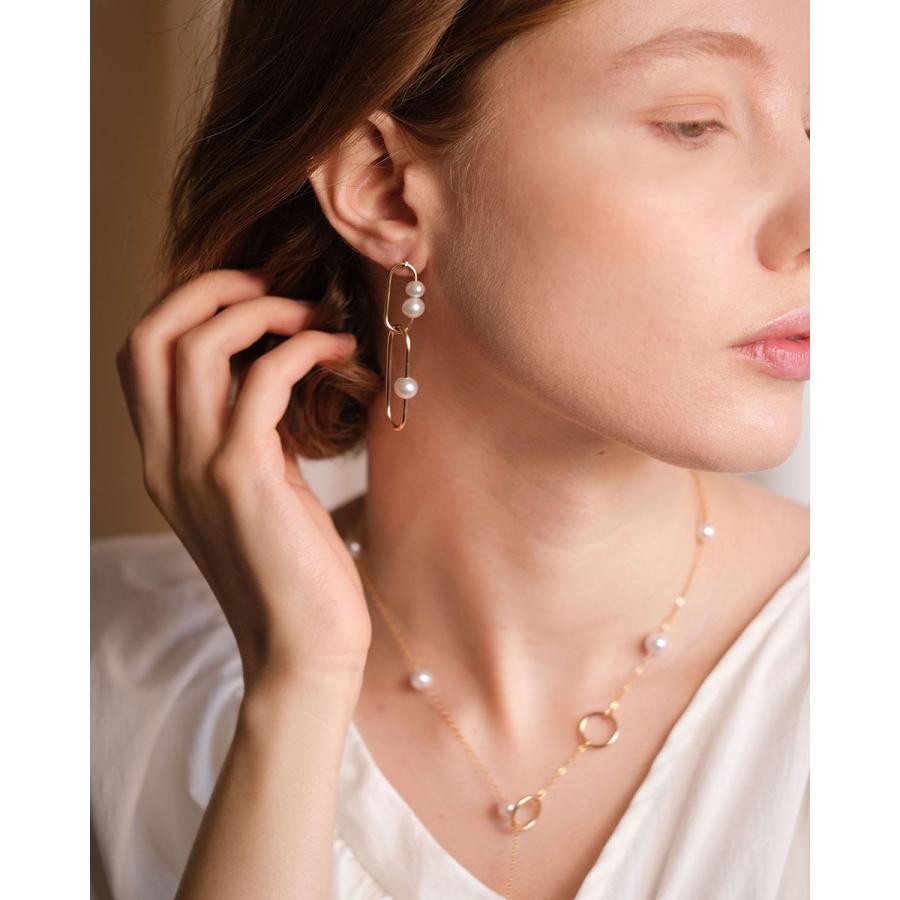 NATURALI JEWELRY Flow オーバルリンクピアス : マルイ(丸井)Yahoo!店 