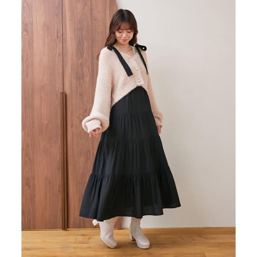 MAJESTIC LEGON（マジェスティックレゴン） 2way肩リボンティアード