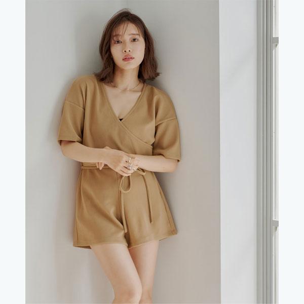 美品✨ティッカ 2024SS リネンコンビネゾン オールインワン カシュクール 楽天市場】カシュクールオールインワン/ラッシュガード/水着