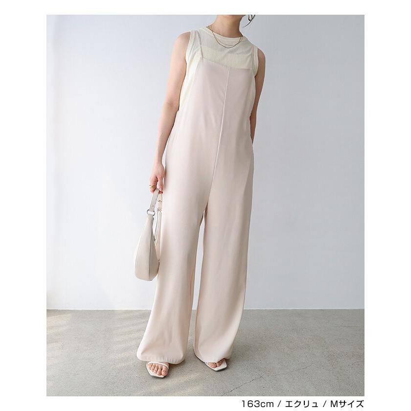 ☆美品☆TRANOIオールインワン 白 エクリュ サロペット スウェット