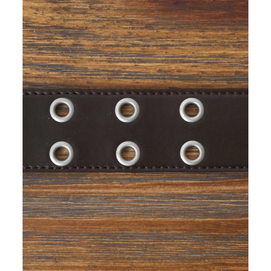 サイズ調整可能】 太め40mm ダブルピン ハトメ ベルト : マルイ(丸井