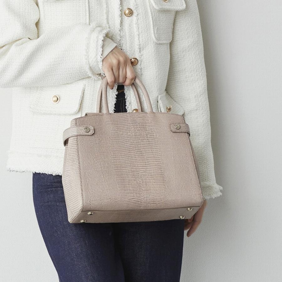 TOPKAPI LUCIAトプカピルチア　レザー型押しハンドバッグ（新品） LUCIA ルチア イタリアンレザー リザード型押し がま口長財布