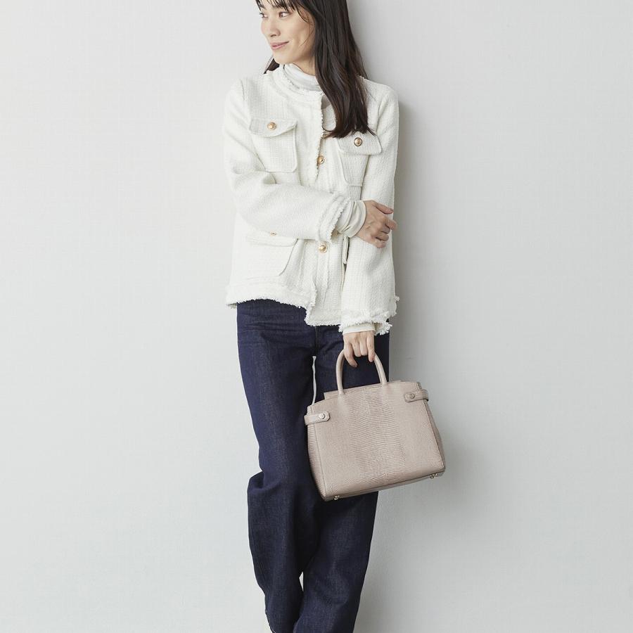 TOPKAPI LUCIAトプカピルチア　レザー型押しハンドバッグ（新品） LUCIA ルチア イタリアンレザー リザード型押し がま口長財布