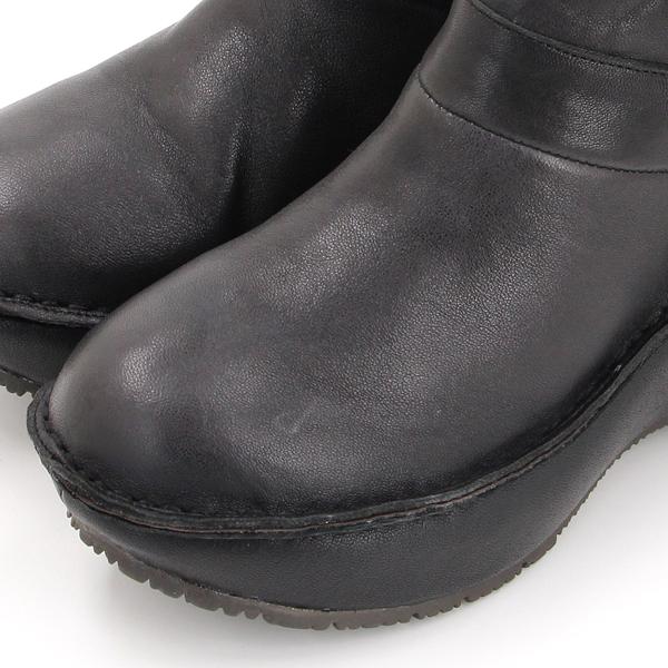 新品♪ヒナ デイ グリーン 本革リアルファーショートブーツ(M) Hina Day Green 厚底 本革 リアルファー ショートブーツ