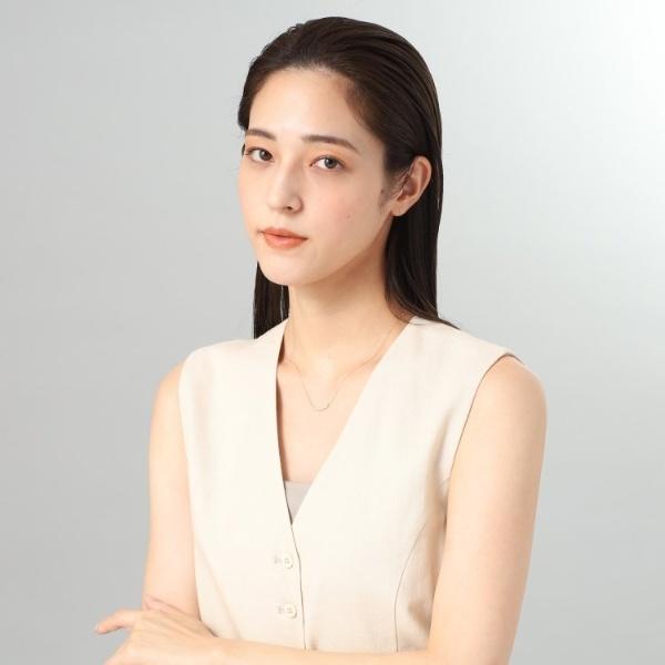 K18ダイヤモンド ペアシェイプアーチ ネックレスの画像