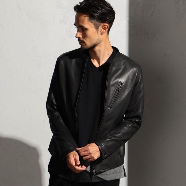 【本日専用】リエラボ×ニコルクラブフォーメン/ラムレザージャケット NICOLE CLUB FOR MEN（ニコルクラブフォーメン） 【RIELABO】ソフト