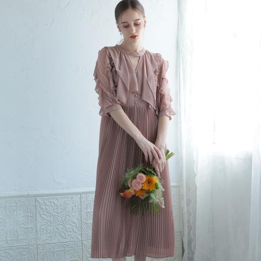 PREFERIR（プレフェリール） ラッフルキーホールネックワンピース 結婚