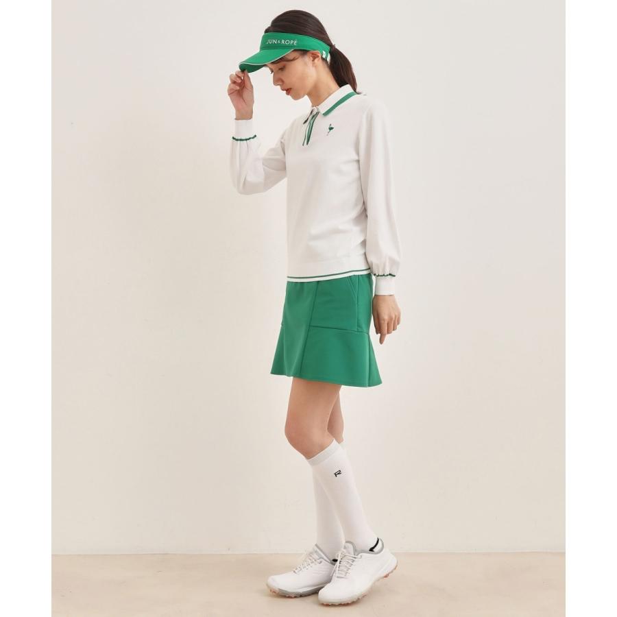 新品 Jun & Ropé バイカラー使い衿付き 長袖 プルオーバー M 秋物