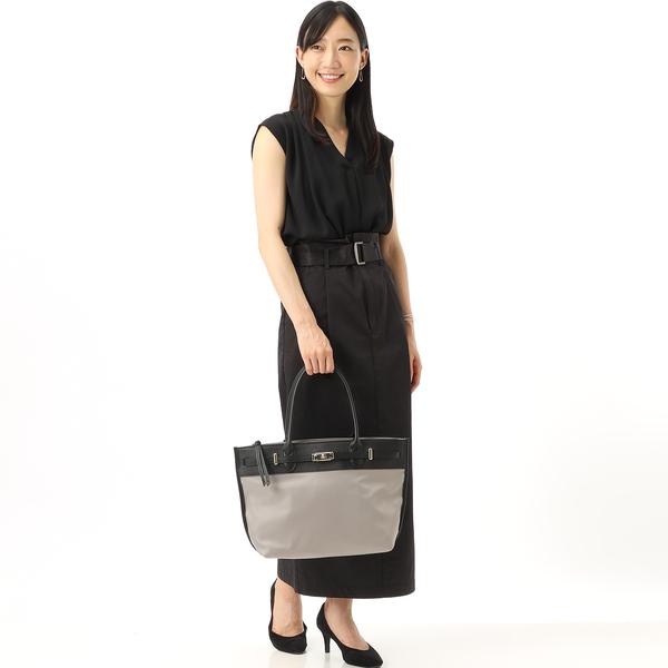本革 レザー】 ペルケ perche / ナイロン牛革ヒネリ金具トートバッグ