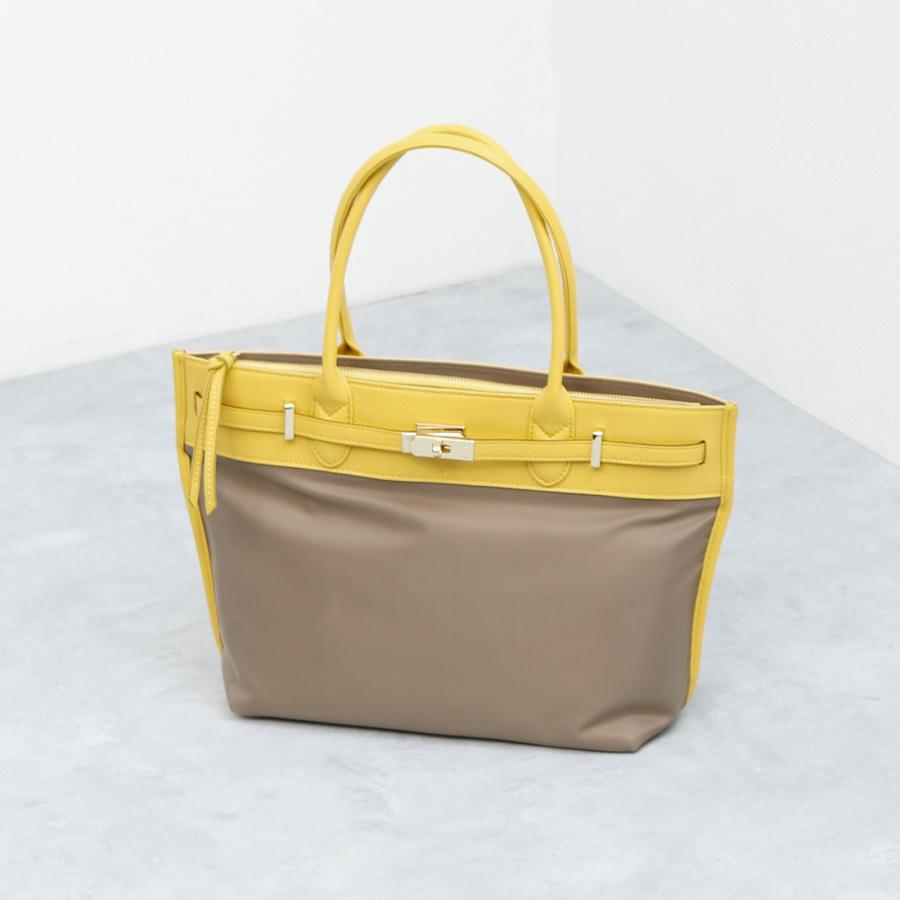 本革 レザー】 ペルケ perche / ナイロン牛革ヒネリ金具トートバッグ