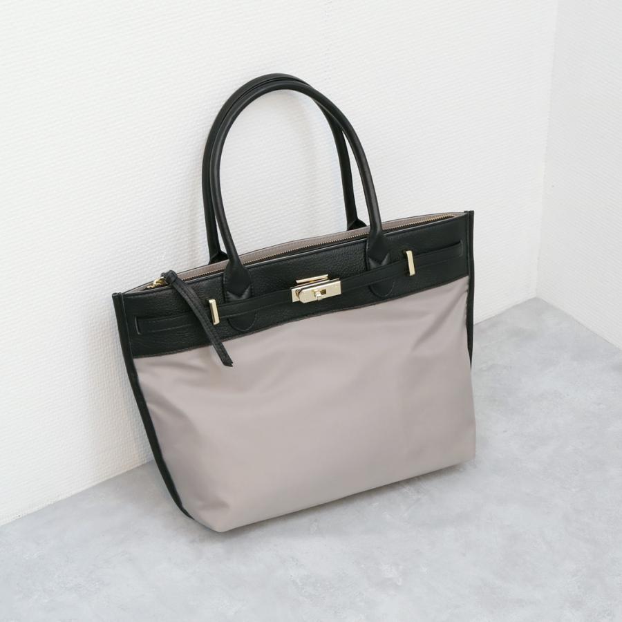 本革 レザー】 ペルケ perche / ナイロン牛革ヒネリ金具トートバッグ