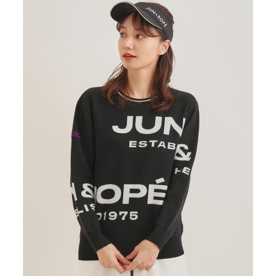 JUN&ROPE'（ジュンアンドロペ） BIGロゴグラフィック長袖ニットプル