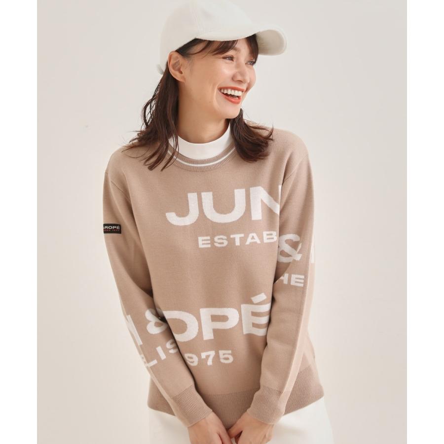 JUN &ROPE BIGロゴグラフィック長袖ニットプルオーバー JUN&ROPE'（ジュンアンドロペ） BIGロゴグラフィック長袖ニットプル
