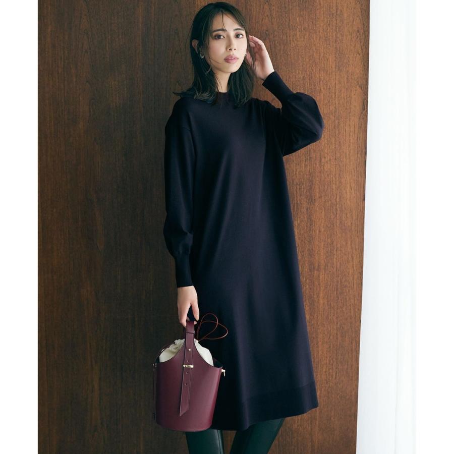 23区 【新品】【洗える】ヴィスコースストレッチ ストレート ニットワンピース 23区 【洗える】ヴィスコースストレッチ ストレート ニット