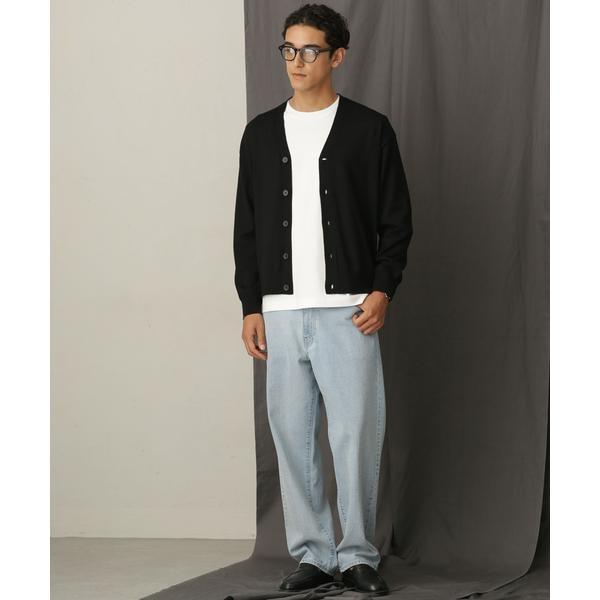 「毛玉レスニット」 ファインゲージＶカーディガン 毛玉レスニット