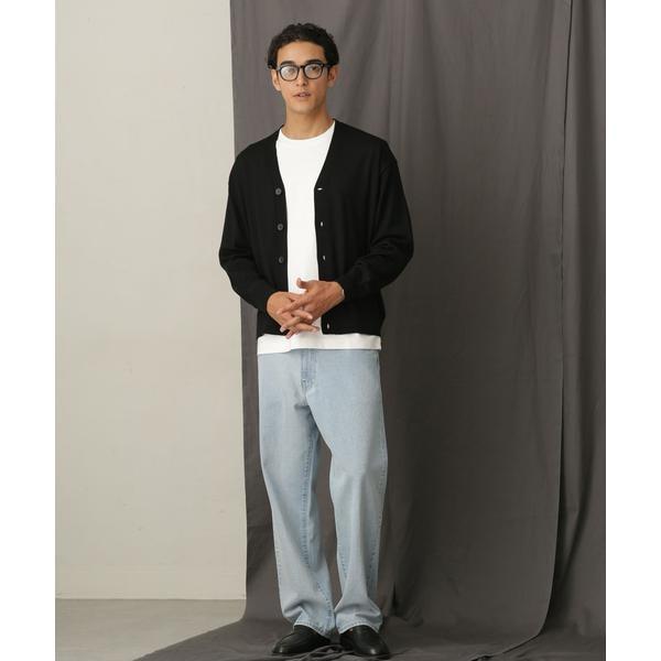 「毛玉レスニット」 ファインゲージＶカーディガン 毛玉レスニット