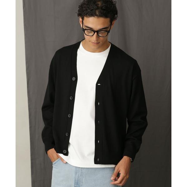 「毛玉レスニット」 ファインゲージＶカーディガン 毛玉レスニット