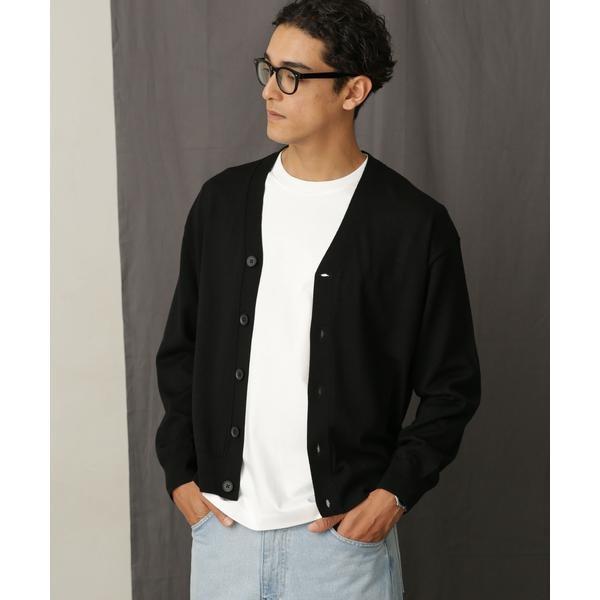 「毛玉レスニット」 ファインゲージＶカーディガン 毛玉レスニット