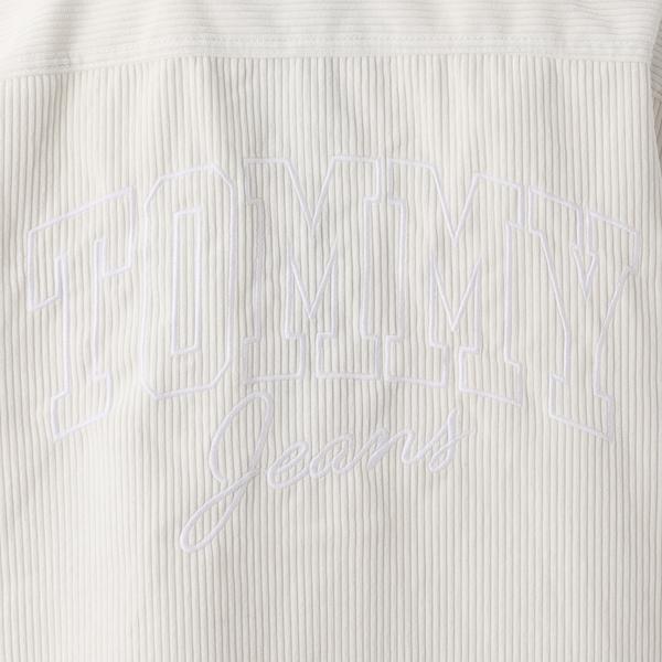 【秋セール】 JEANS チャンキーコーデュロイシャケット 白 TOMMY JEANS TJMチャンキーコーデュロイスケートシャケット