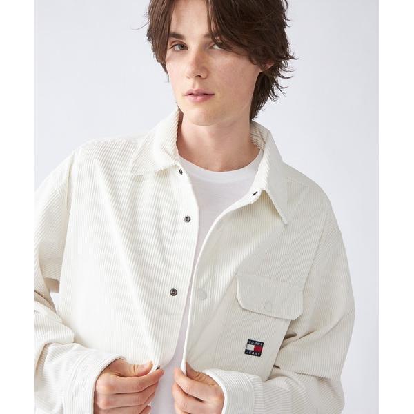 秋セール】 JEANS チャンキーコーデュロイシャケット 白 TOMMY JEANS