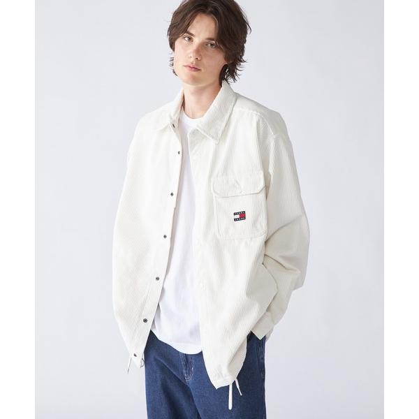 【秋セール】 JEANS チャンキーコーデュロイシャケット 白 TOMMY JEANS TJMチャンキーコーデュロイスケートシャケット