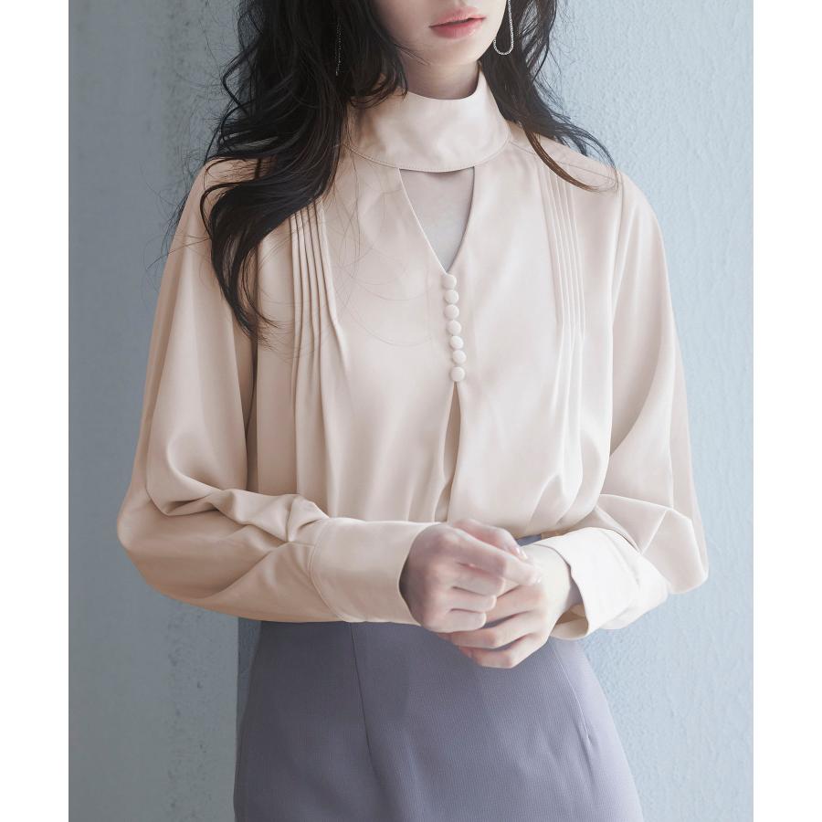 SAISON DE PAPILLON（セゾンドパピヨン） チョーカーネック長袖