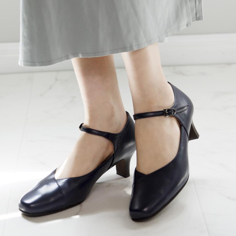 HIMIKO セレモニーにも◇[快適ウォーク]【撥水】5cmヒールストラップ