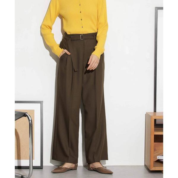 ベルト付きセミワイドツイルパンツ : マルイ(丸井)Yahoo!店 - 通販