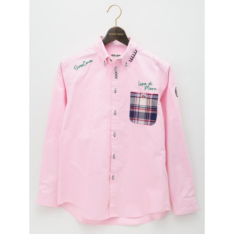 マリンテイスト】 シナコバ SINACOVA 長袖 B.Dシャツ L ピンク 長袖