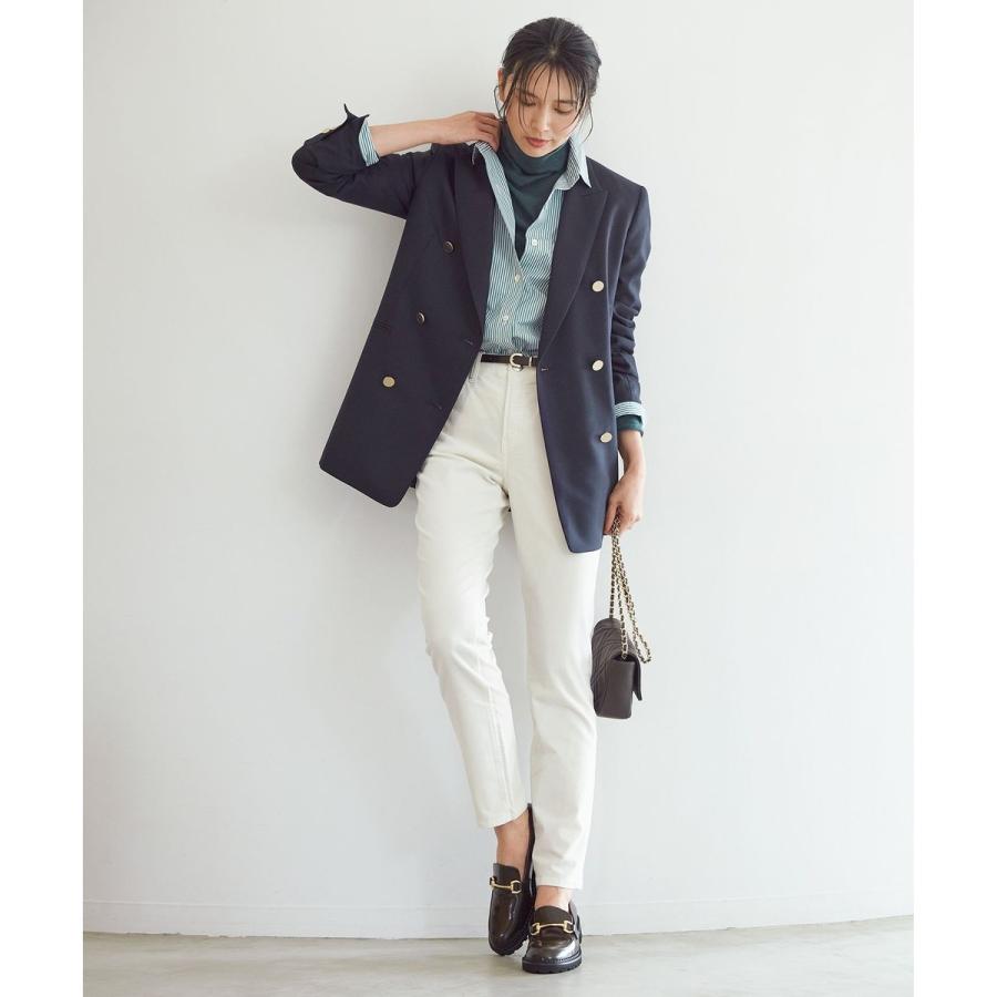 美品 23区 ウーステッドウールツイル 紺ブレ ジャケット 23区（ニジュウサンク） ウーステッドウールツイル 紺ブレ ジャケット