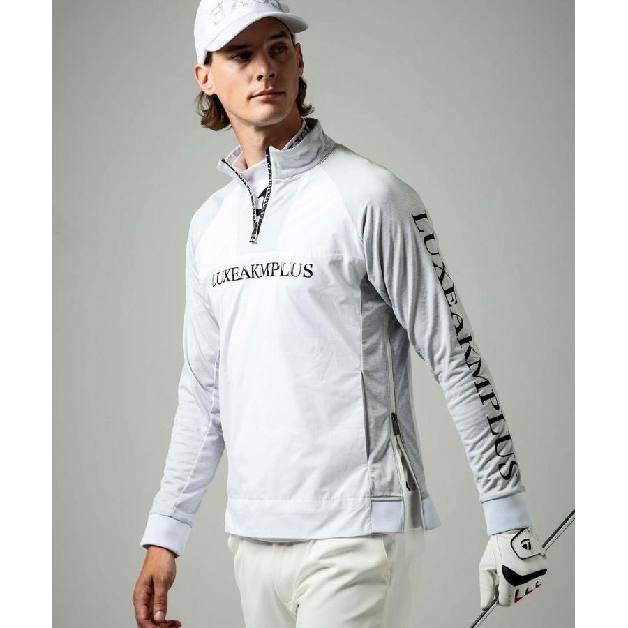 LUXE AKM PLUS ゴルフ ハーフジップ防風モックネックプルオーバー