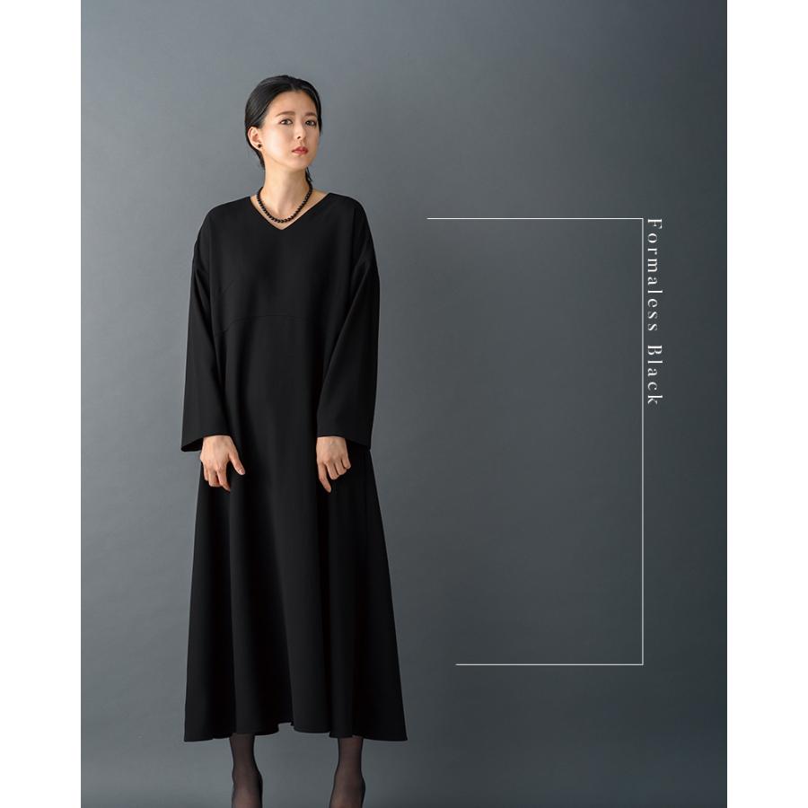 Lurco（ルルコ） ブラックフォーマル レディース ロング ワンピース