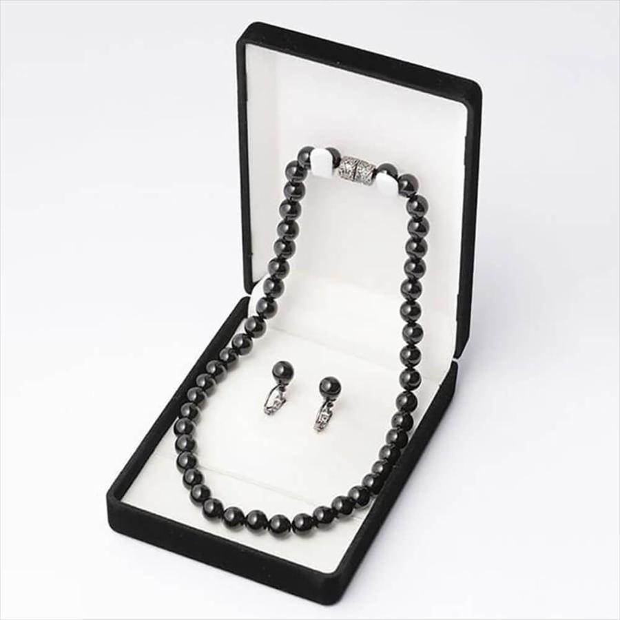 Lurco ブラックフォーマル オニキス ネックレス イヤリング Lurco ブラックフォーマル オニキス ネックレス イヤリング