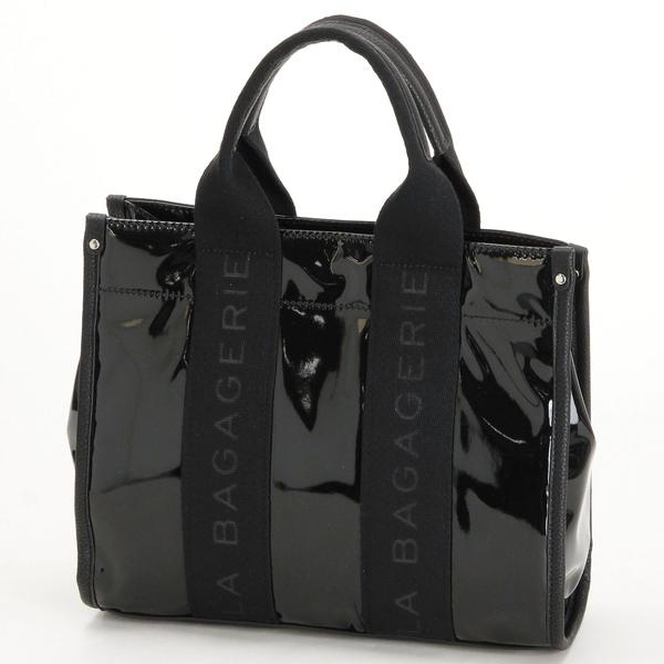 LA BAGAGERIE（ラバガジェリー） ソフトエナメル ロゴテープ2WAYトート