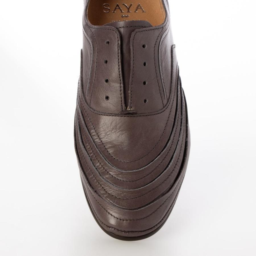 SAYA サヤ　ボロネーゼ製法レースアップシューズ　　ソフトレザー　　美品 サヤ SAYA フラット本革ラウンドトウボロネーゼレースアップシューズ