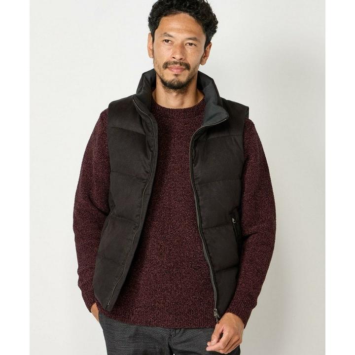MEN'S BIGI（メンズビギ） コマスエード ストレッチダウンベスト