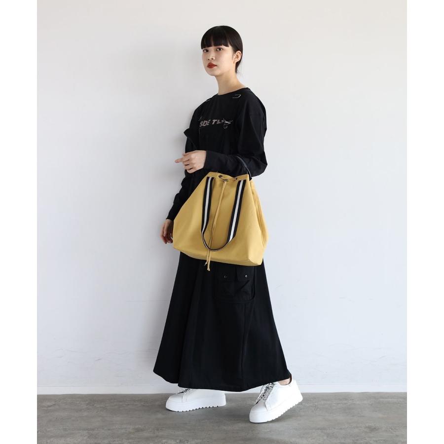 nouer（ヌエール） WEBmall限定カラー ラインテープ2WAY巾着トート 