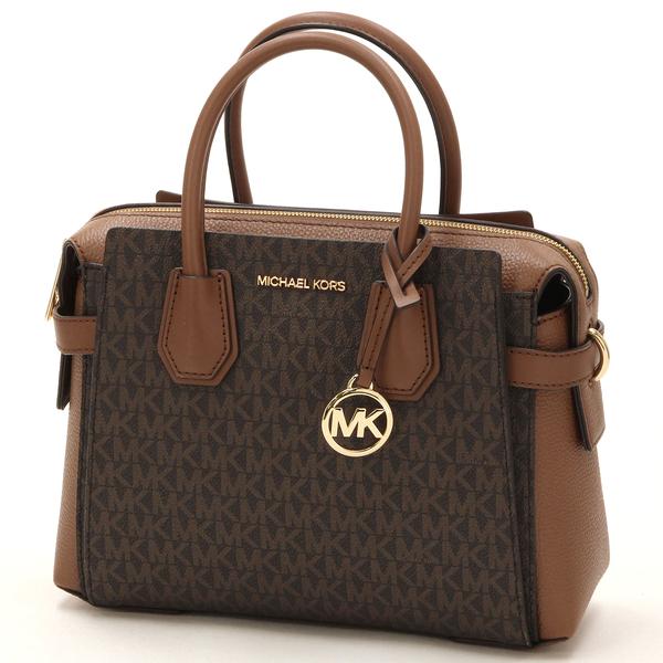 マイケルコース マーサー ベルテッド サッチェル ショルダーバッグ ロゴ 茶色 公式アウトレット】MERCER トップジップ ベルテッド サッチェル