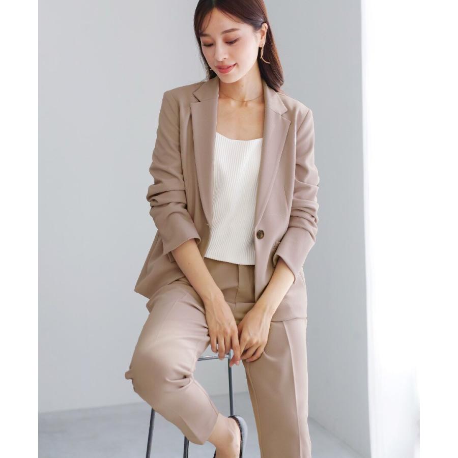 【Emilyan】テーラードジャケット＆テーパードパンツ/セットアップスーツ Emilyan セットアップ 「手洗いできるハイストレッチジョー