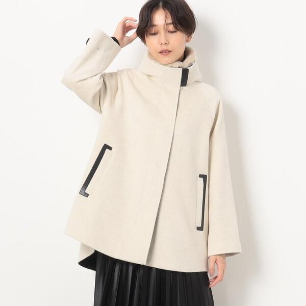 〔 TALLサイズ 〕 アンゴラウール Ａラインショートコートの画像