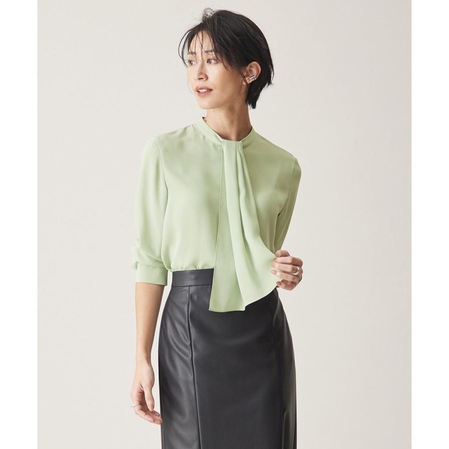 【WEB限定カラーあり・速乾・洗える】BackSatinAmunzen スカーフタイブラウス ICB 【WEB限定カラーあり・速乾・洗える】BackSatinAmunzen