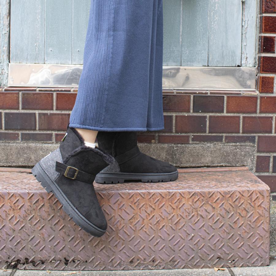 moz（モズ） 【24秋冬新作】〔新色追加〕moz ベルトデザイン ムートン