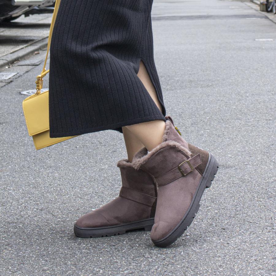 moz（モズ） 【24秋冬新作】〔新色追加〕moz ベルトデザイン ムートン