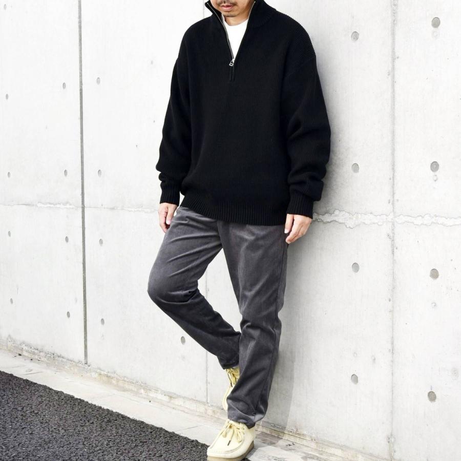 SHIPS any any: 〈手洗い可能〉ハーフジップ 畦編み ドライバーズ