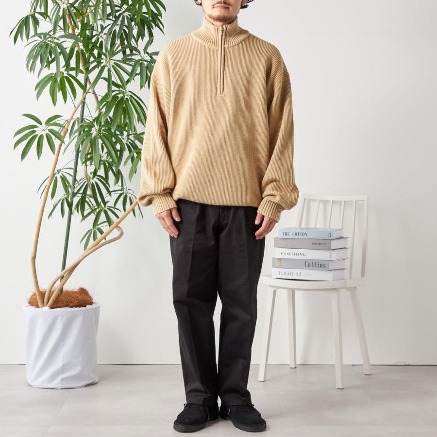 SHIPS any any: 〈手洗い可能〉ハーフジップ 畦編み ドライバーズ