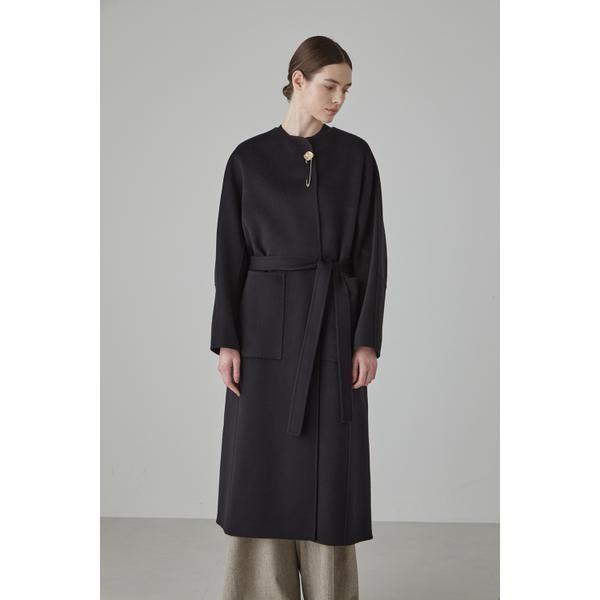 【極美品】ADORE 　アドーア カシミヤ　チェスター ロングコート　ベルト　黒 極美品】ADORE アドーア カシミヤ チェスター ロングコート ベルト 黒