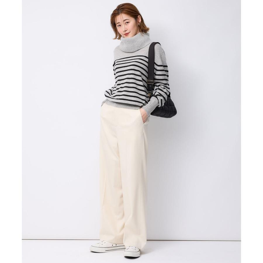 完売　カシミヤ100％　23区 S　ピュアカシミヤボーダーニット　¥28,600 23区（ニジュウサンク） 【洗える】ピュアカシミヤ ボーダー ニット